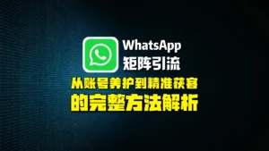 WhatsApp矩阵引流怎么做？从账号养护到精准获客的完整方法解析