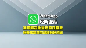 WhatsApp矩阵强私：如何解决批量运营获客难、账号不稳定与精准触达问题？
