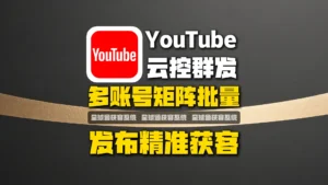 YouTube云控群发系统,多账号矩阵批量发布精准获客
