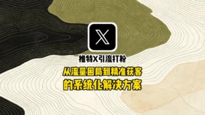 推特X引流打粉：从流量困局到精准获客的系统化解决方案