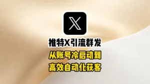 推特X引流群发实战指南：从账号冷启动到高效自动化获客