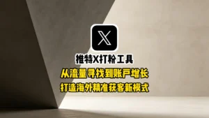 推特X打粉工具：从流量寻找到账户增长，打造海外精准获客新模式