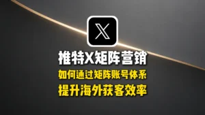 推特X矩阵营销：如何通过矩阵账号体系提升海外获客效率