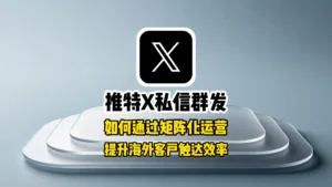推特X私信群发：如何通过矩阵化运营提升海外客户触达效率