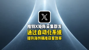 推特X矩阵采集群发：如何通过自动化系统提升海外精准获客效率