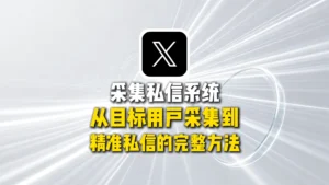 推特X采集私信系统怎么选？从目标用户采集到精准私信的一套完整方法